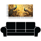 Two Classical Peacocks In a Vintage Forest Canvas Wall Painting