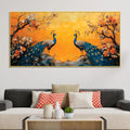 two-marvellous-peacock-under-a-golden-sky-canvas-wall-painting
