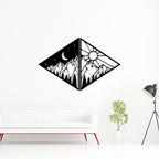 Two Shades of Day Behind Mountains Metal Art Wall Decor