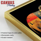 Two Sophisticated Golden Elephant Premium Canvas Wall Painting