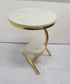 Two-Tier Stylish Round Contemporary Side Table