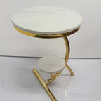 Two-Tier Stylish Round Contemporary Side Table