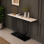 u-shape-white-marble-black-console-table