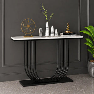 u-shape-white-marble-black-console-table
