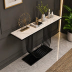u-shape-white-marble-black-console-table