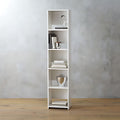 Tall Narrow Book Rack | Modern Wooden Bookshelf for Home