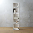 Tall Narrow Book Rack | Modern Wooden Bookshelf for Home