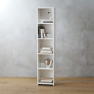 Tall Narrow Book Rack | Modern Wooden Bookshelf for Home