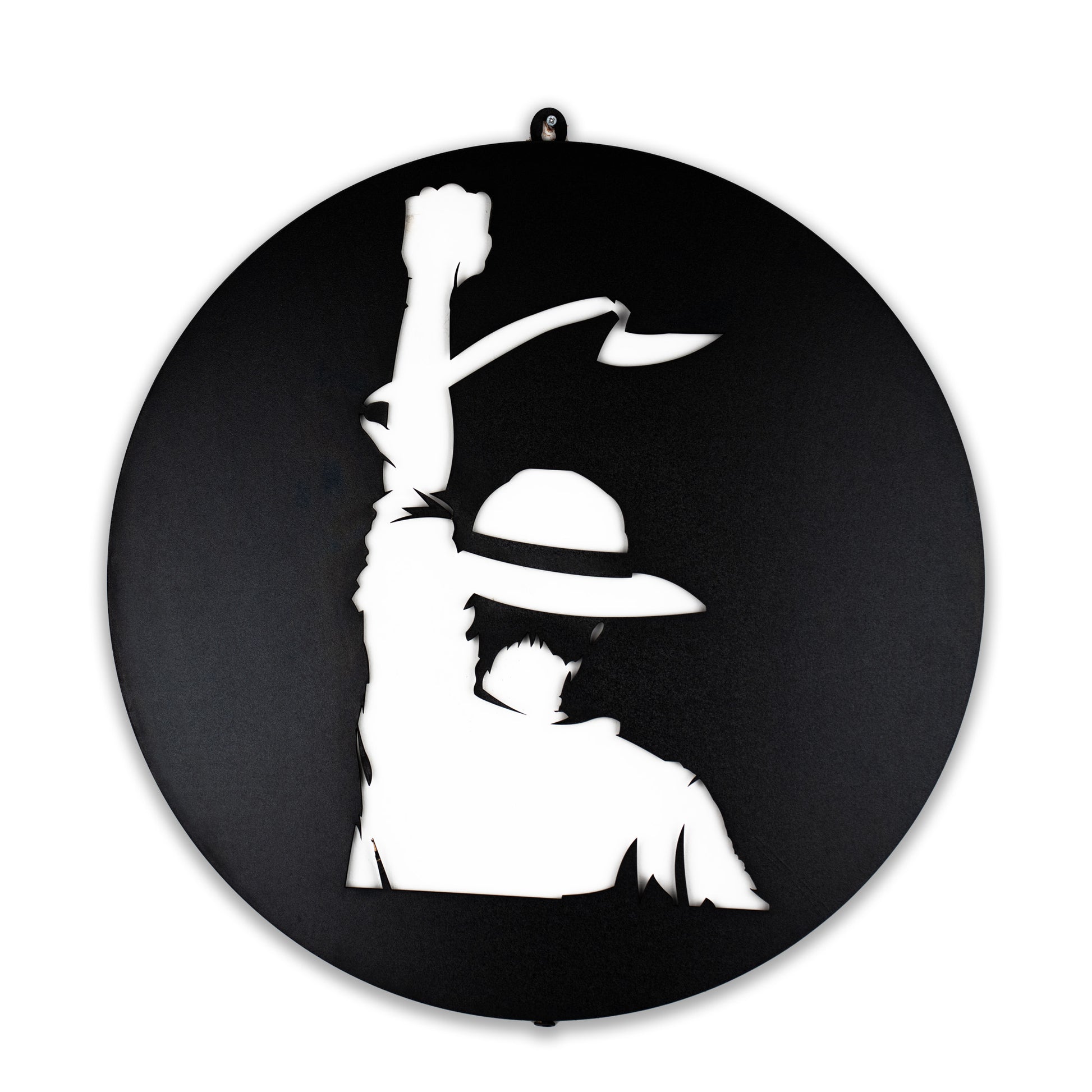 Unique Anime Wall Decor with Raised Fist Pose for Fans