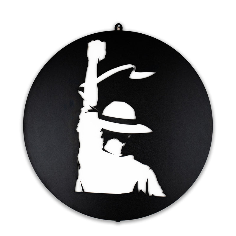 Unique Anime Wall Decor with Raised Fist Pose for Fans