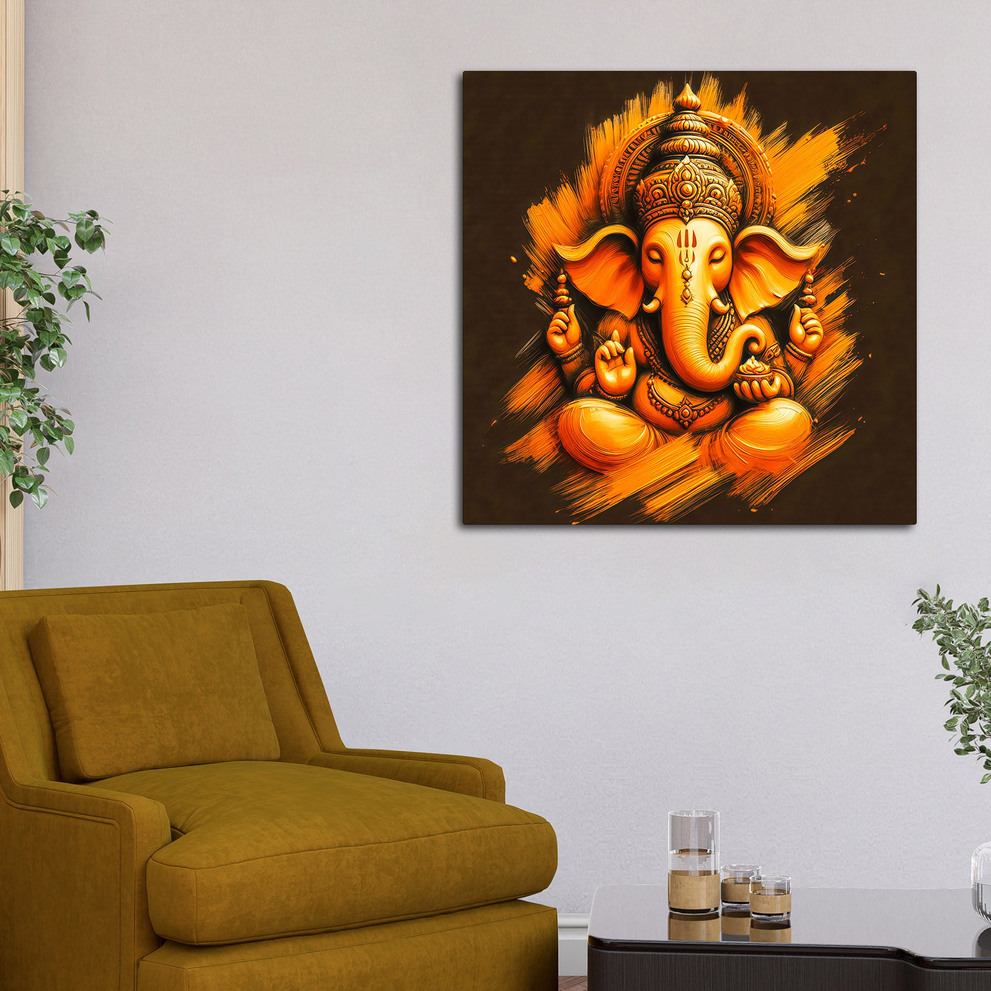 Unique Ganpati Wall Painting