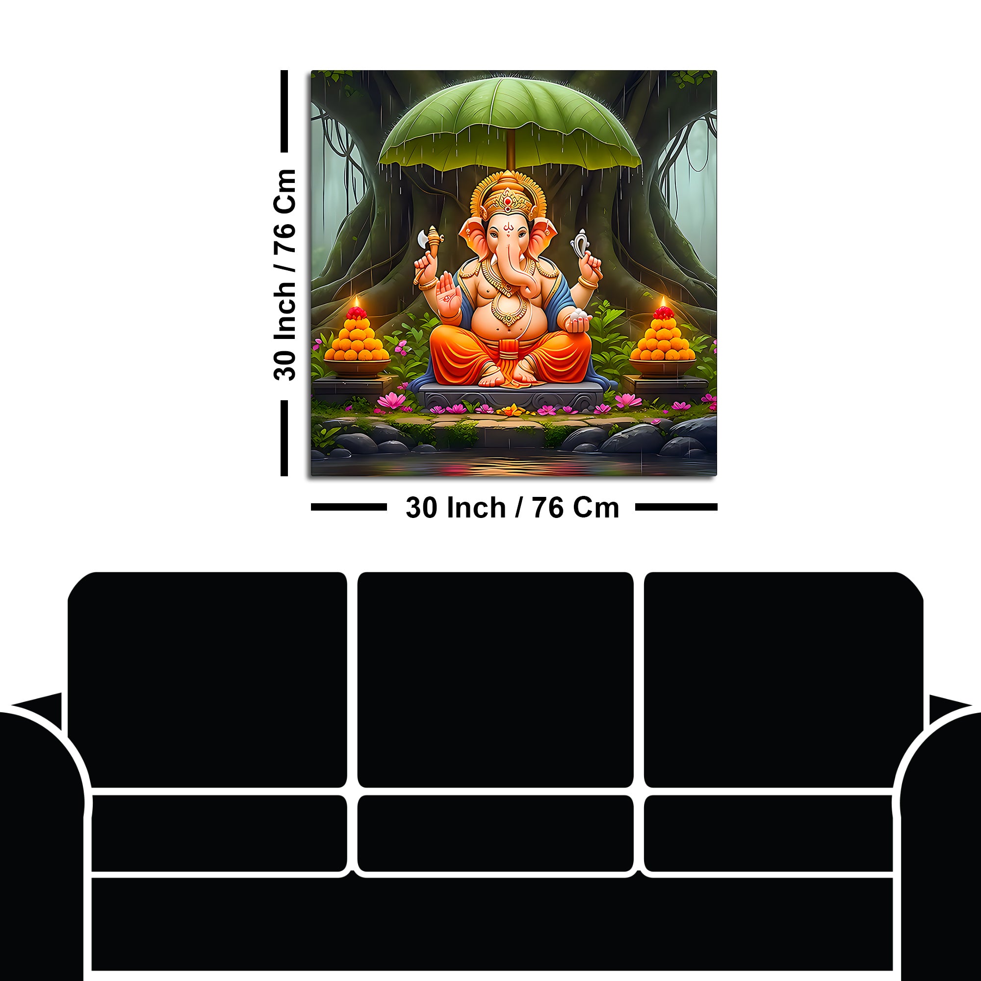 Unique Lord Ganesha Wall Painting