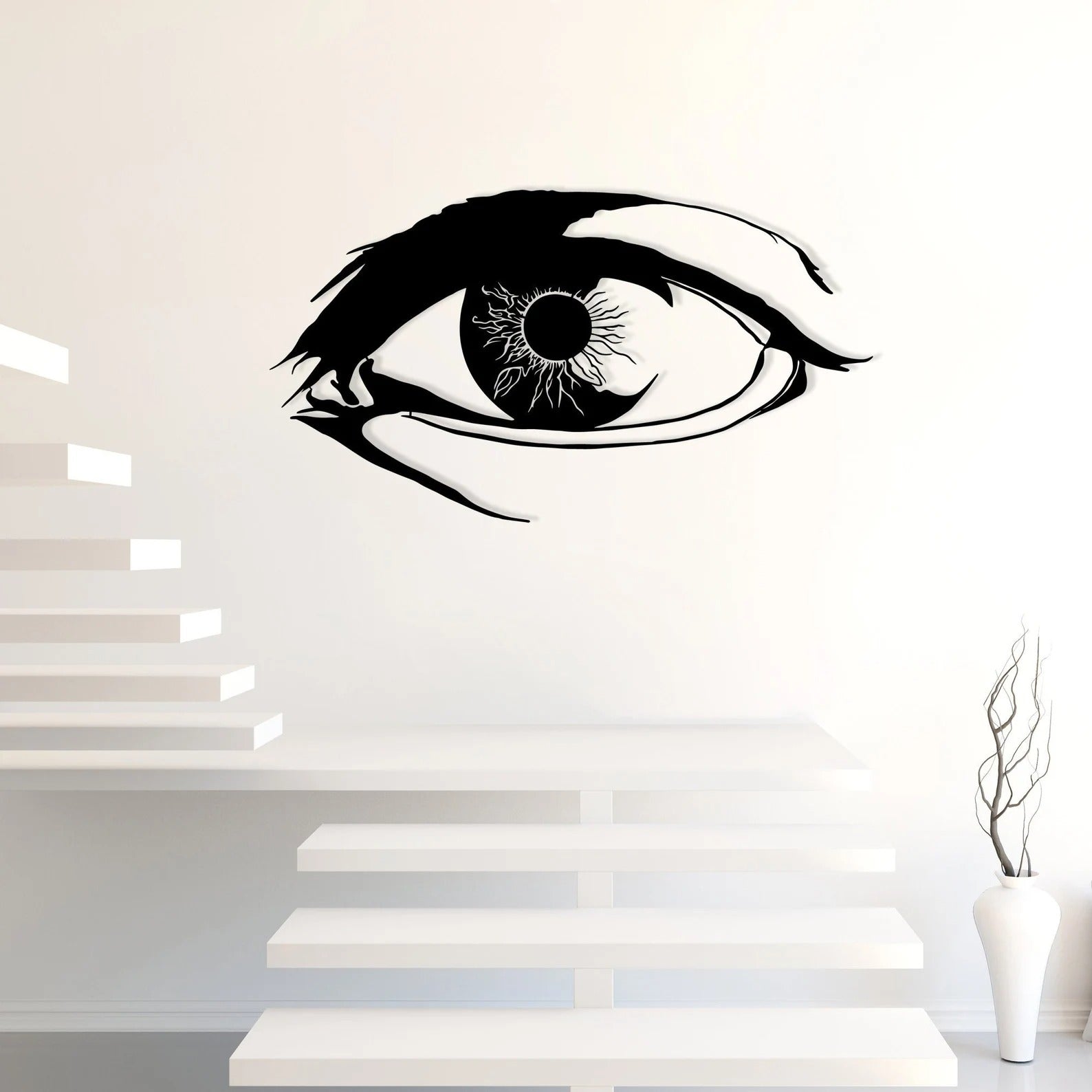 Unique Women Eye Design Metal Art Wall Decor