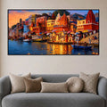 Varanasi Evening Ganga View Canvas Wall Art Painting