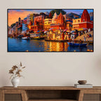 Varanasi Evening Ganga View Canvas Wall Art Painting