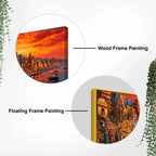 Varanasi Ganga Ghat Cultural Canvas Wall Décor Painting