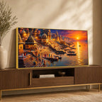 Varanasi Ganga Ghat Sunset Canvas Wall Painting