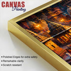 Varanasi Ganga Ghat Sunset Canvas Wall Painting