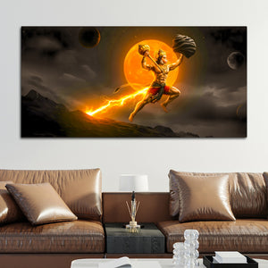 Veer Hanuman Ji Canvas Painting for Home