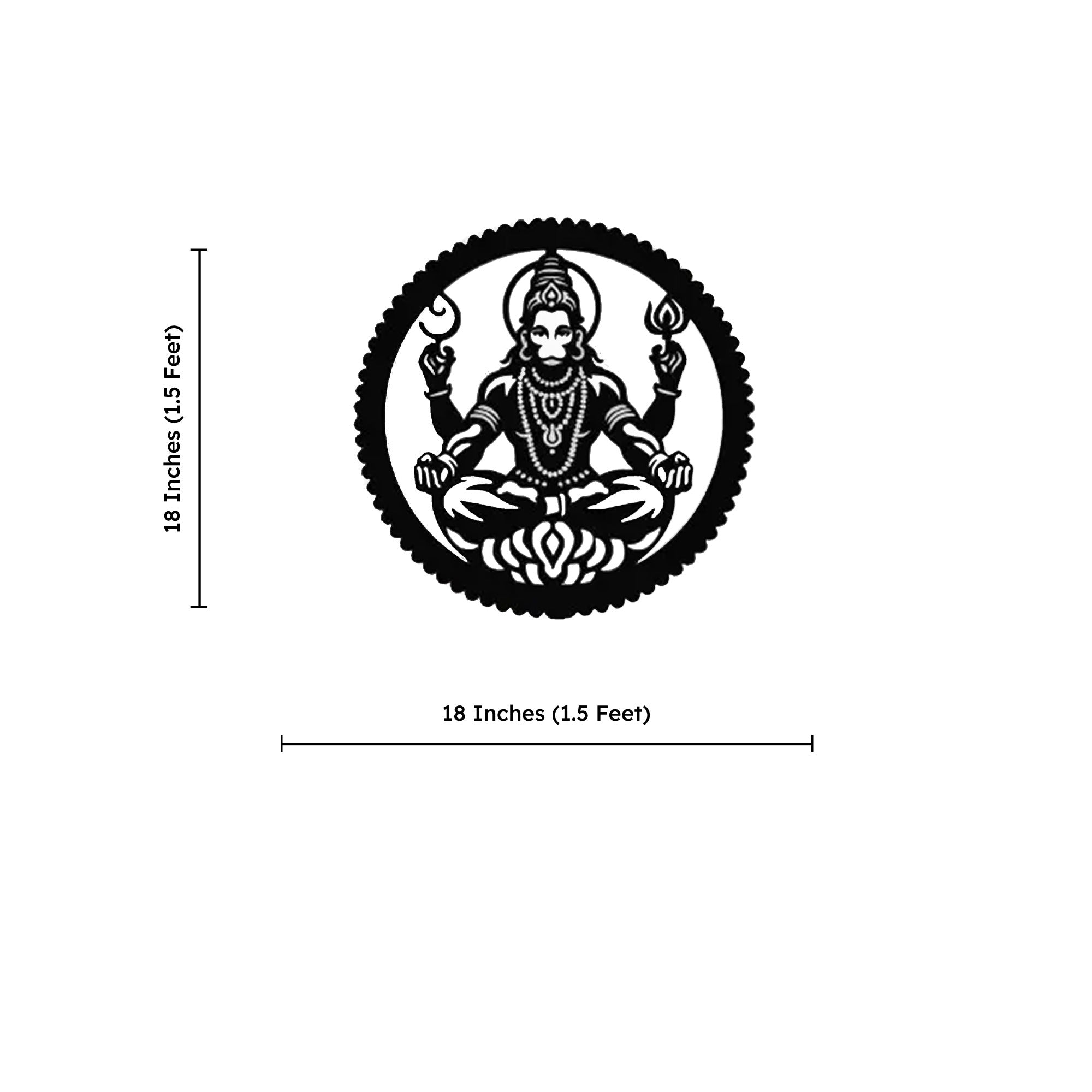 Veer Hanumana Symbol of Strength Metal Art Wall Decor