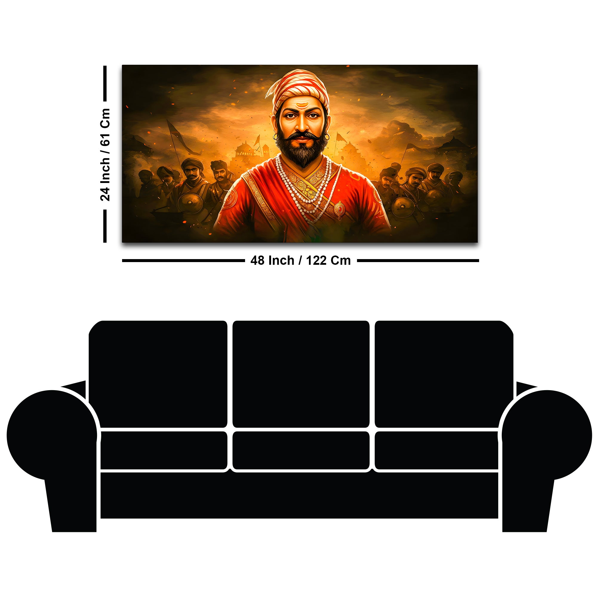 Veer Shivaji Maharaj Home Décor Painting