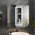 Vertical LED Light Mirror Cabinet with Touch Sensor & Soft Close Doors