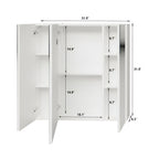 Vertical LED Light Mirror Cabinet with Touch Sensor & Soft Close Doors