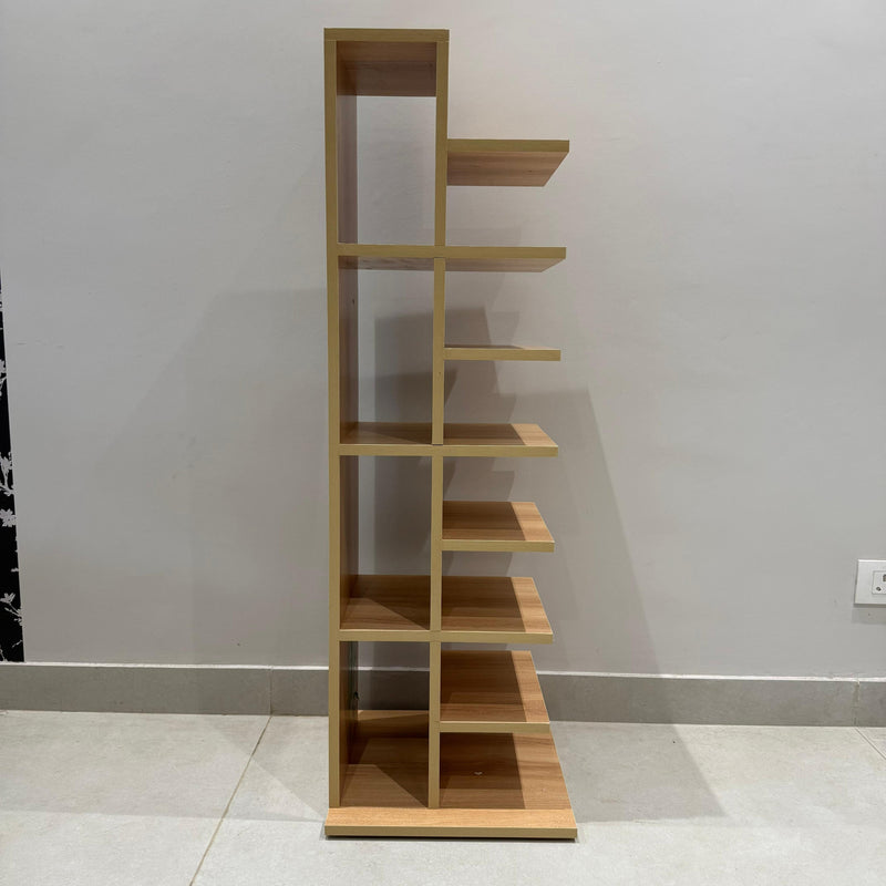 Vertical Wooden Bookshelf |Compact Storage Shelf for Books