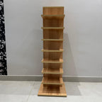 Vertical Wooden Bookshelf |Compact Storage Shelf for Books