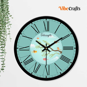 Beautiful Birds Flying Nearby Tree Designer Wall Clock