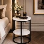2-Tier Round Shape Modern Designer End Side Table