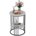 2-Tier Round Shape Modern Designer End Side Table