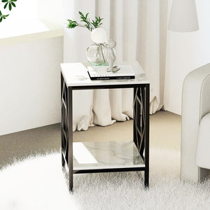 2-Tier Square Shape Modern Designer End Side Table