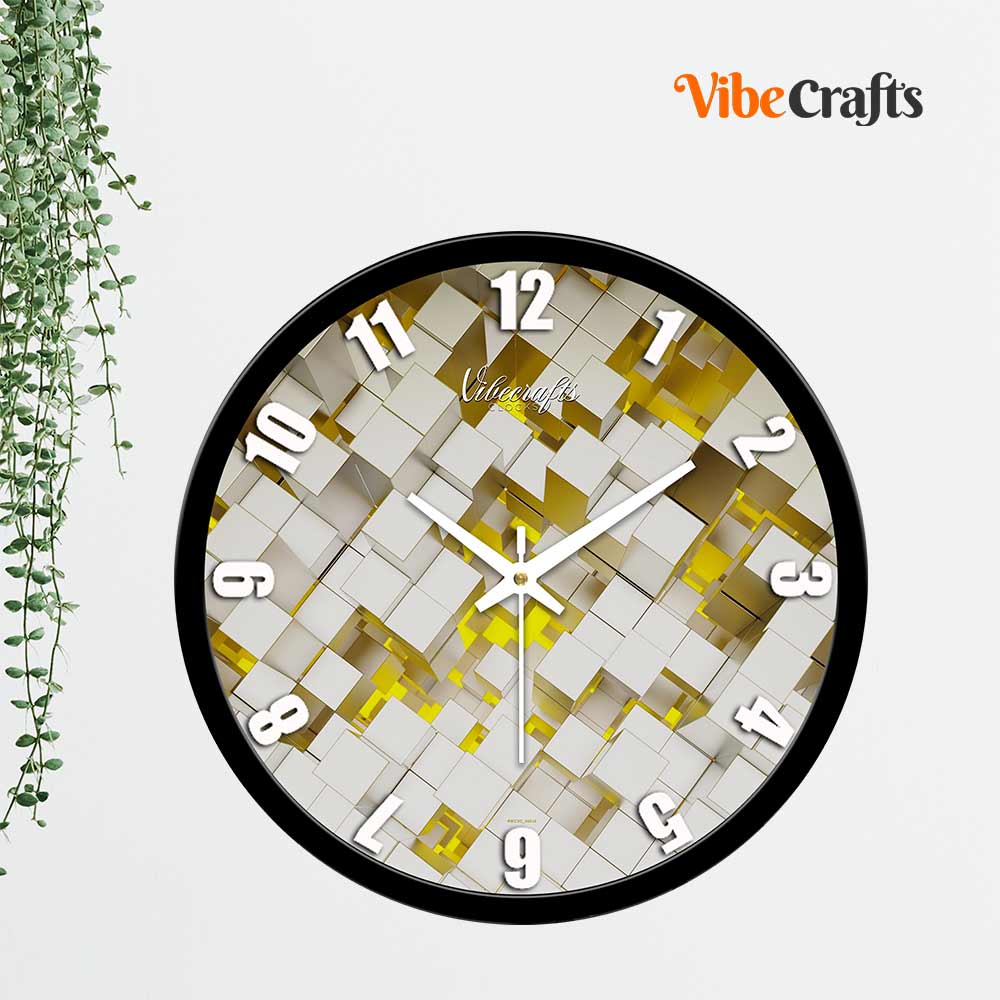 3D Abstract Premium Wall  Clock For Living Room