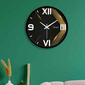 Golden Designer Wall Clock