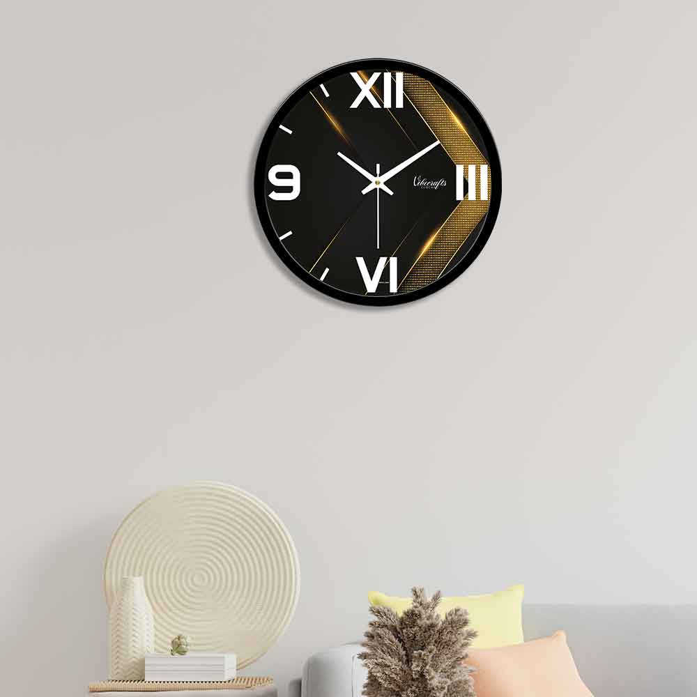 3D Golden Designer Wall Clock