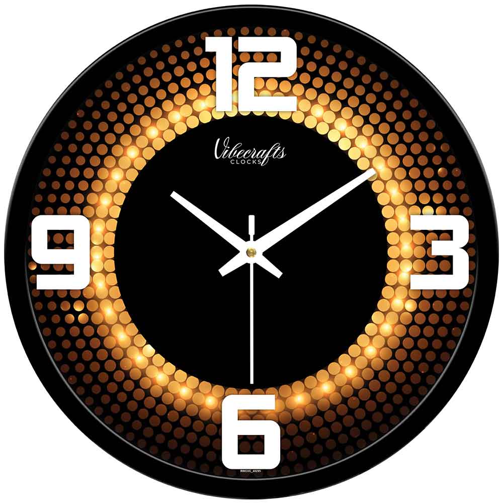 Golden Designer Wall Clock