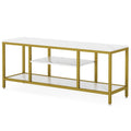 5-Tier Rectangle White Marble Gold Entryway Console Table5-Tier Rectangle White Marble Gold Entryway Console Table