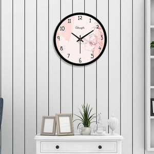 A Beautiful Flower Design Printed Wall Clock