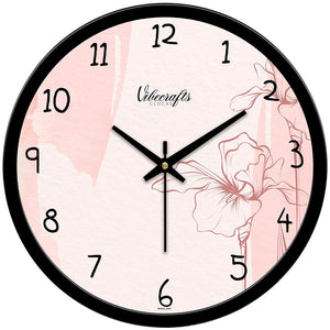 A Beautiful Flower Design Printed Wall Clock