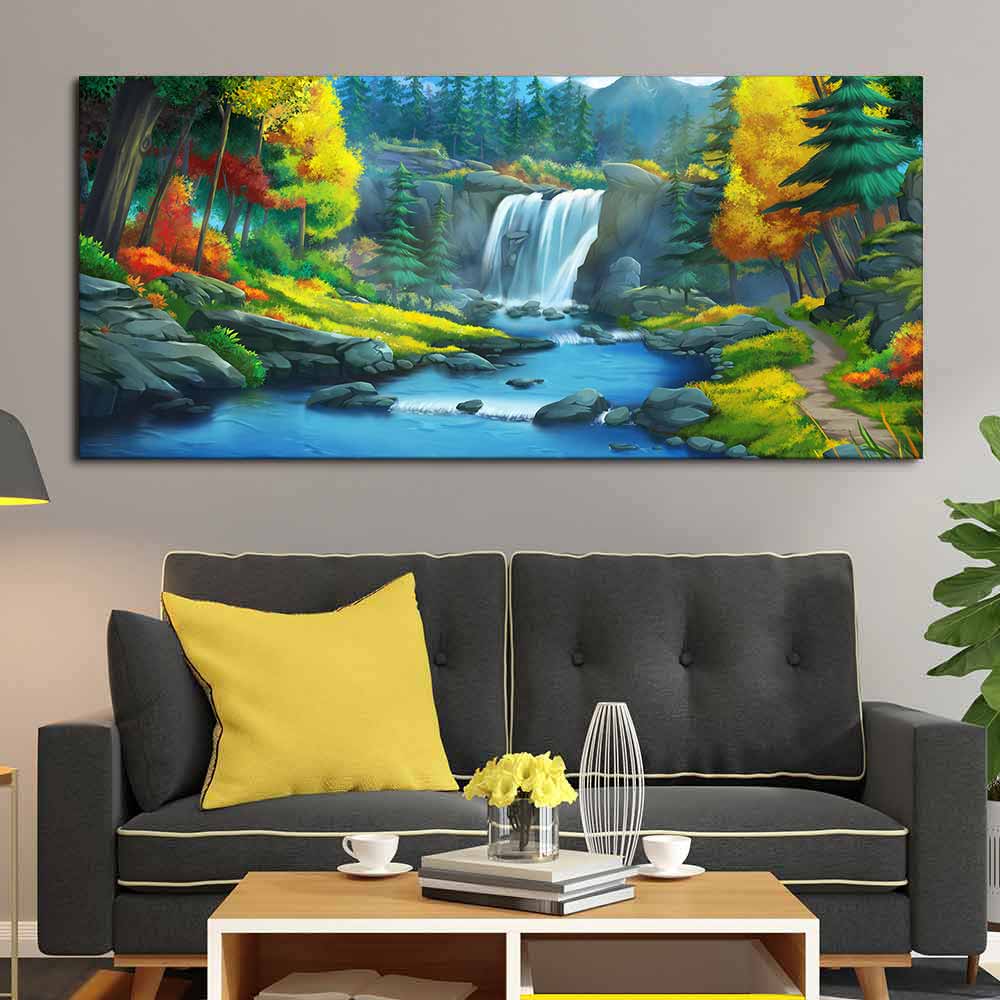 Premium waterfall canvas