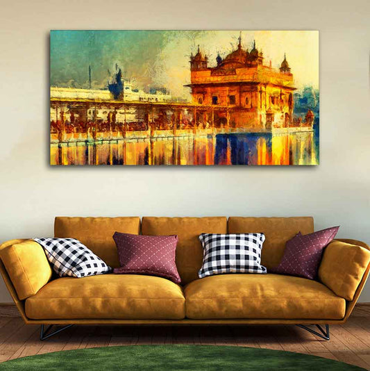 Classic Wall Painting of Golden Temple