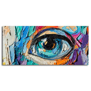 Abstract Art Girl's Eye Canvas Wall Painting