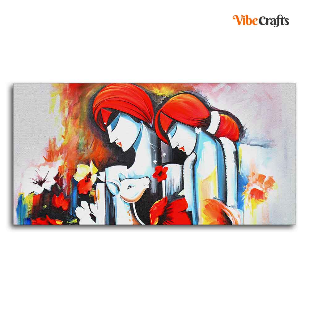 Unique Painting of Radha Krishna