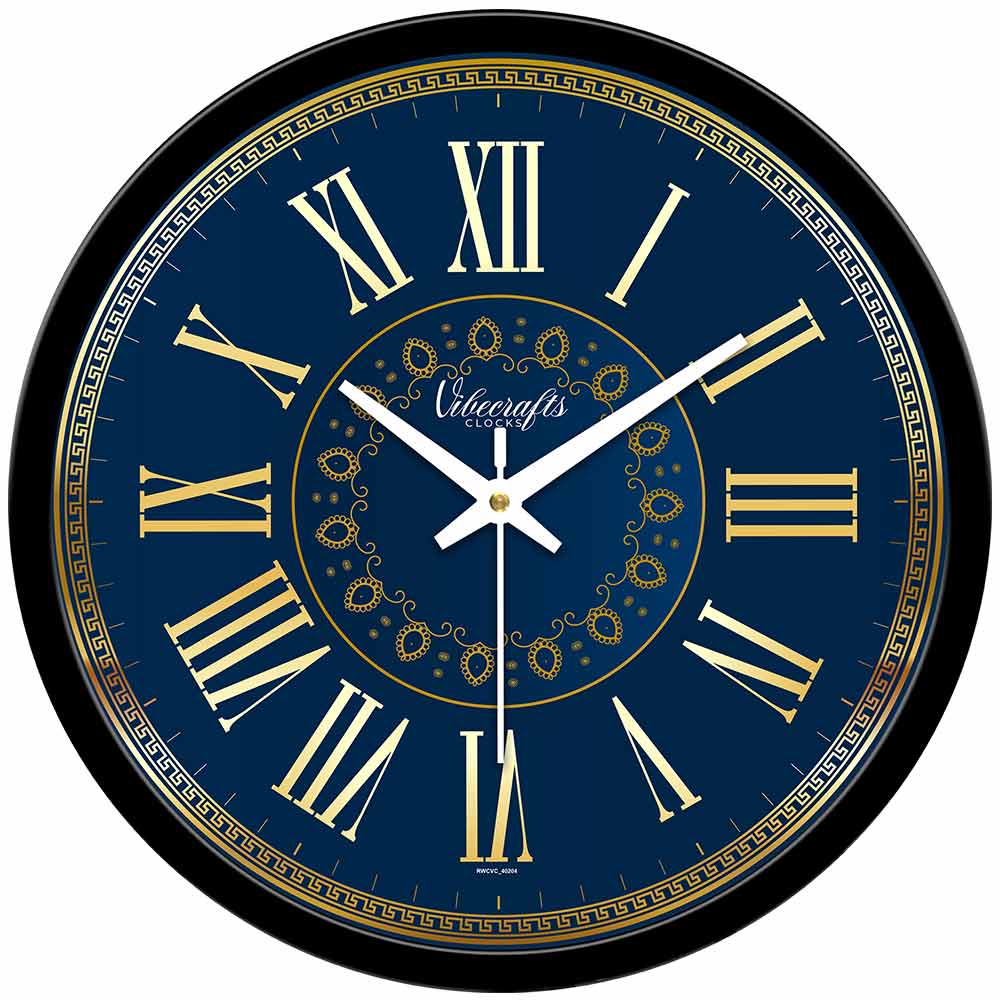  Blue Background Printed Designer Wall Clock