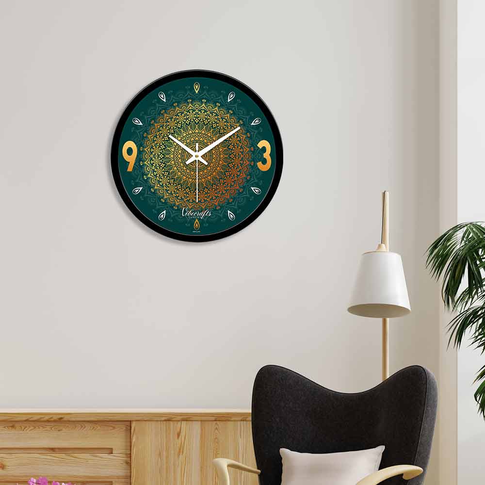 Abstract Golden Mandala Premium Design Wall Clock