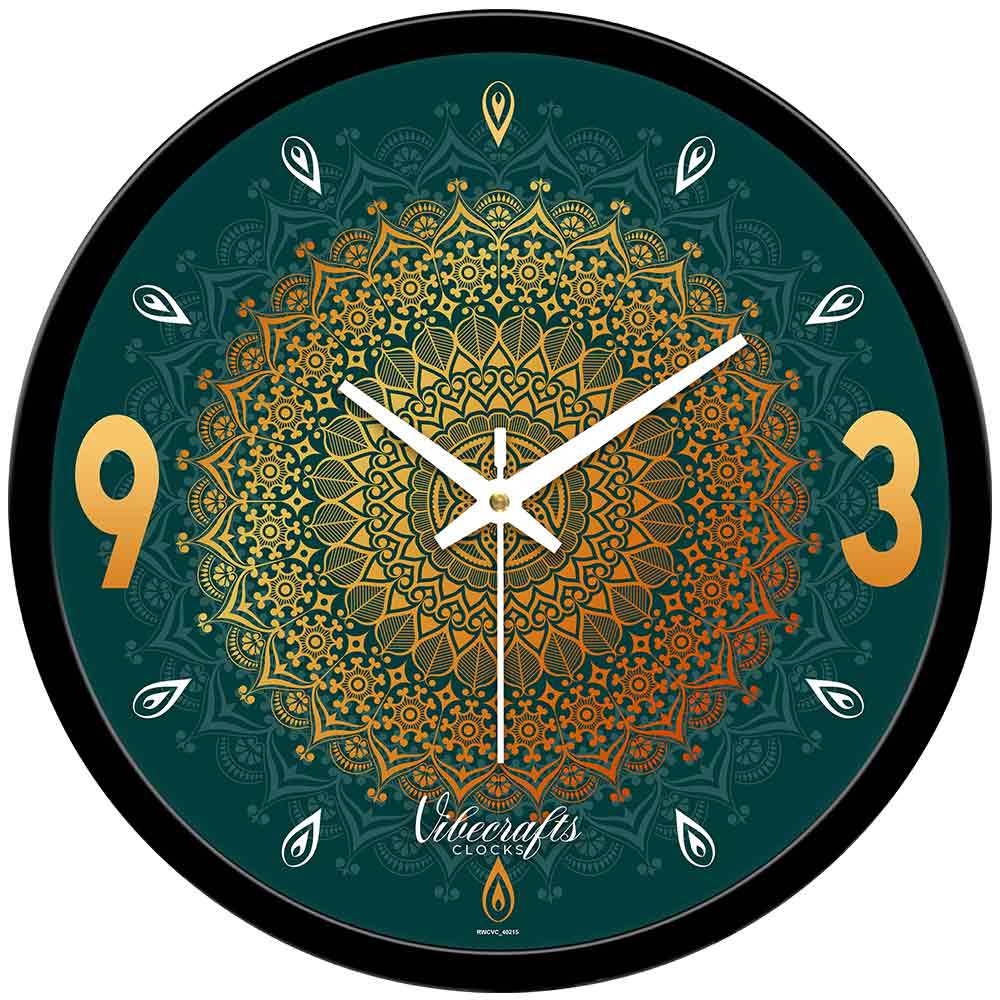 Abstract Golden Mandala Premium Design Wall Clock