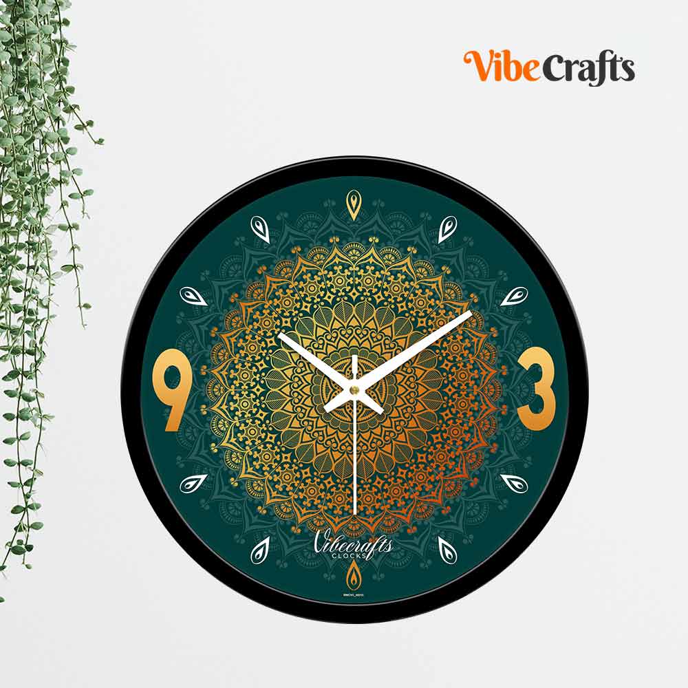 Abstract Golden Mandala Premium Design Wall Clock