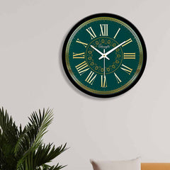 Abstract Stylized Golden Printed Designer Wall Clock