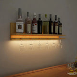  Mini Bar Shelf in Light Oak Finish